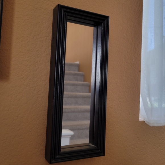 Versatile Black Frame Skinny Mirror - Picture 3 of 6